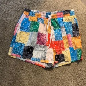 Paisley patchwork shorts size XL.